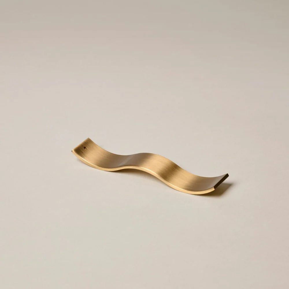 Gentle Habits Brass Wave Incense Holder