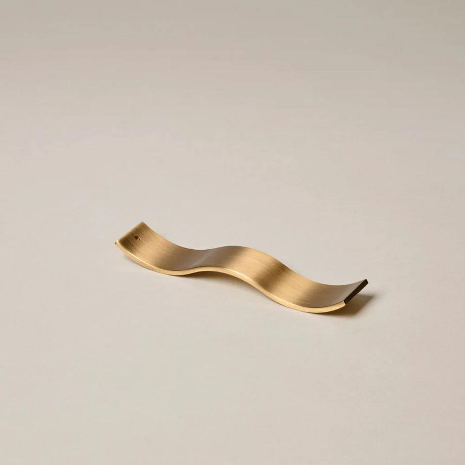 Gentle Habits Brass Wave Incense Holder