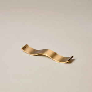 Gentle Habits Brass Wave Incense Holder